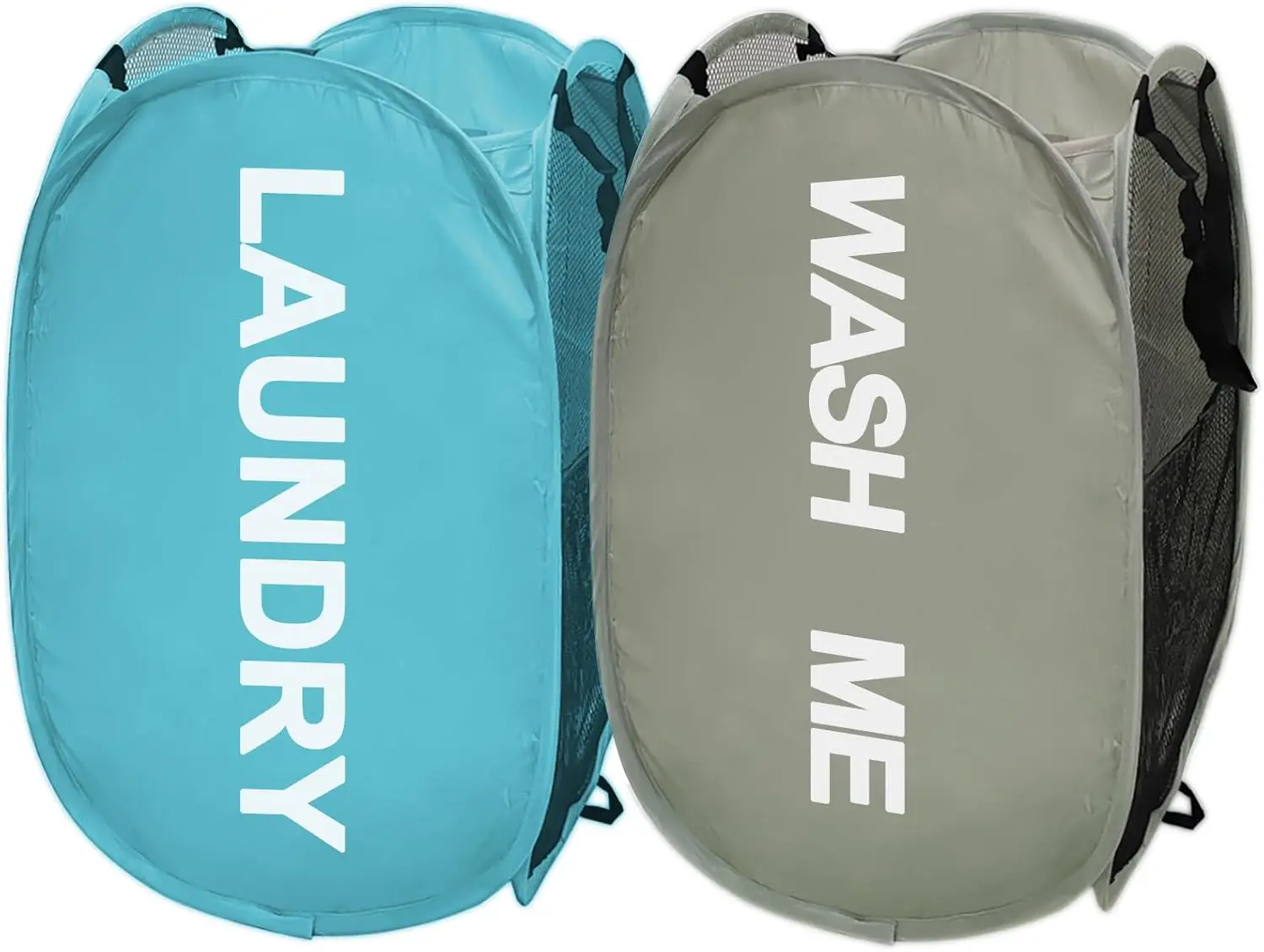 

Popup Laundry Hampers, Collapsible Laundry Baskets, 2 Pack Dirty Clothes Hampers for Home, Bathroom, College Dorm, RV Cruise, Tr
