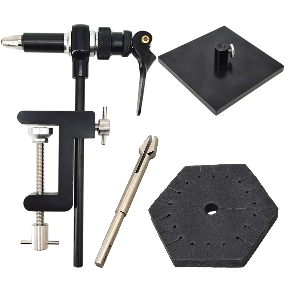 Otatable Steel Fly Tying Vise Tool 360 Degree Swivel Base For Binding 2/0 To 24# Hooks Table Clamp Fit Thickness Under 40mm