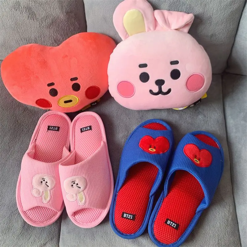 

BT21 KOYA RJ CHIMMY COOKY‌ SHOOKY MANG TATA‌ Slippers Spring and Autumn Summer New Slippers Bedroom Home Non Slip Slippers