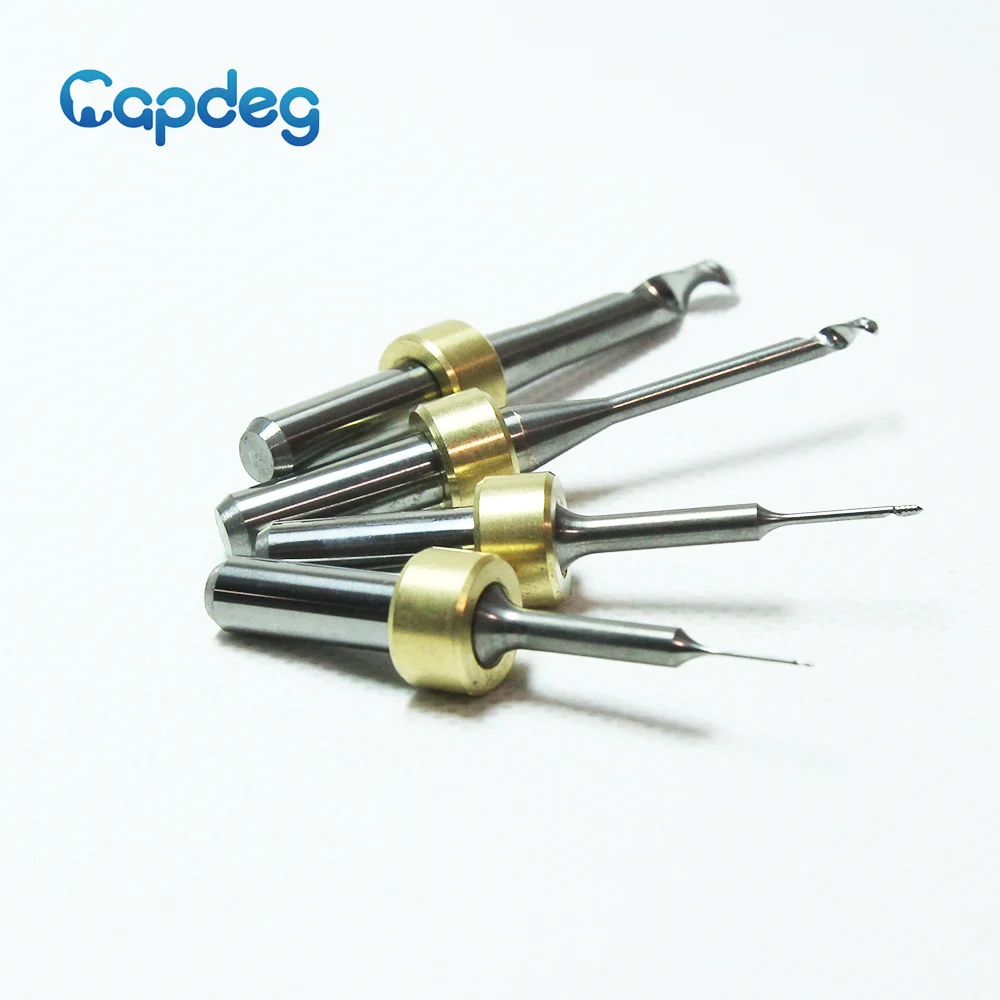 

PM7 Compatible PMMA Milling Burs CAD/CAM High Precision Tools 6mm Shaft 5.0/2.5/1.0/0.5mm for Dental Labs