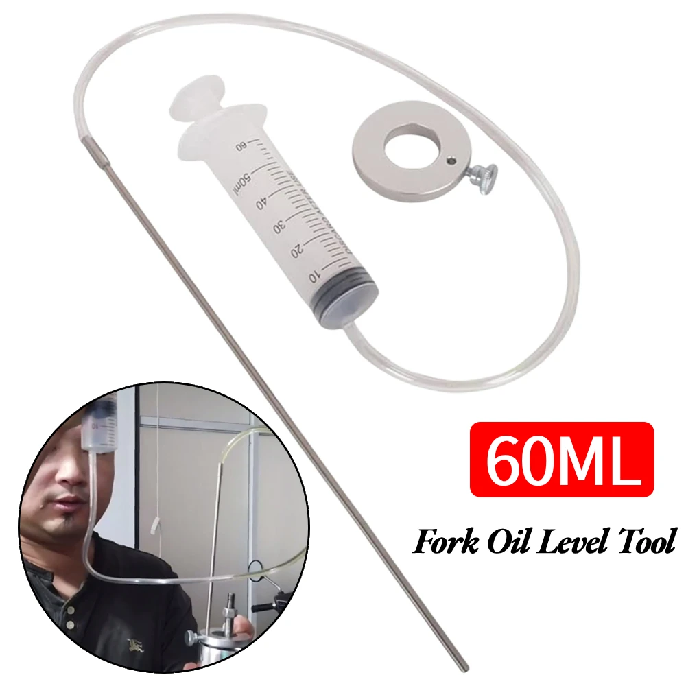 

Fork Oil Level Tool with Adjustable Ring Fork Oil Level Gauge Fork Oil Level Adjuster Motorcycle Fork Suspension Oil Level Gauge