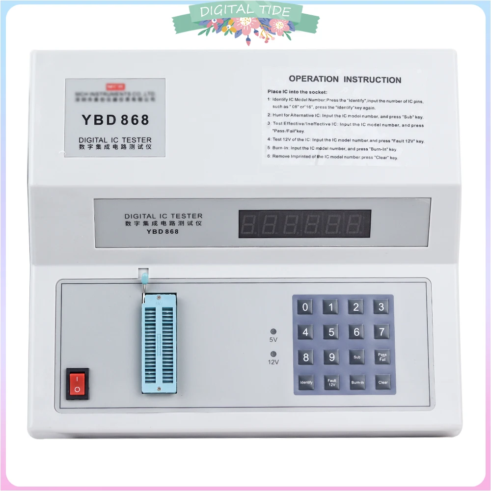 YBD-868 new IC tester digital integrated circuit tester component maintenance tester