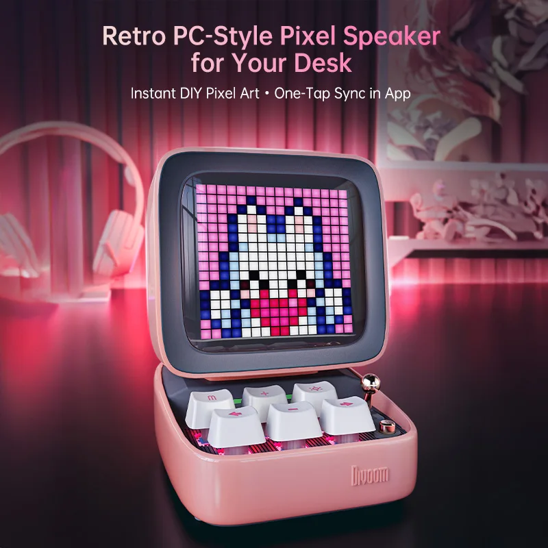 Ditoo-plusポータブルBluetoothスピーカー Amazon.co.jp: Divoom Ditoo-Plus Portable Bluetooth Speaker with