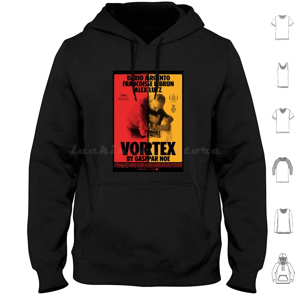 Vortex Hoodies Long Sleeve Gaspar Noe Cannes 22 Film Movie French New Vortex 2022 Cinema Dario Argento
