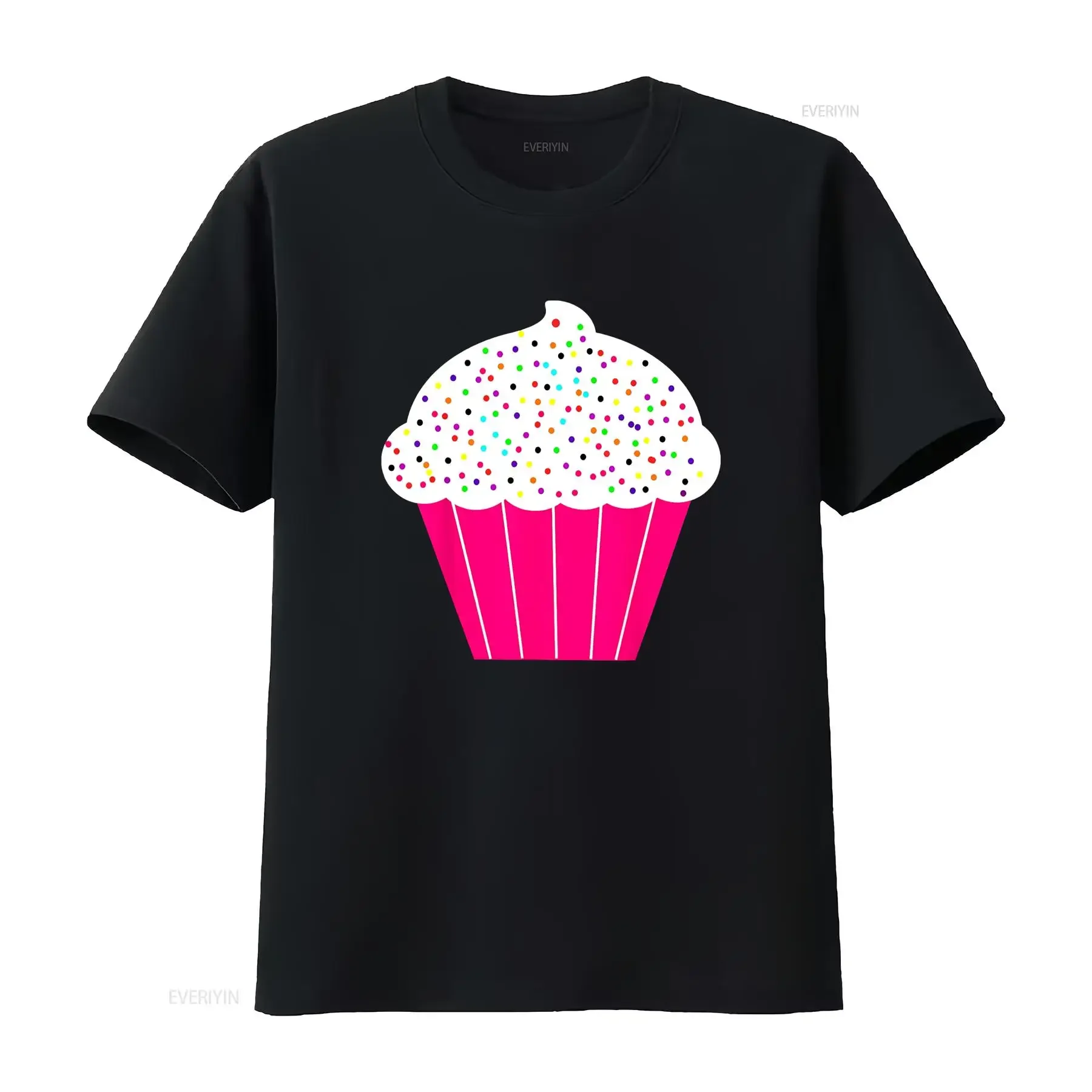 Cupcake Fun Food Costume White Frosting Sprinkles Halloween T Shirt vintage Washed Breathable graphic Stylish