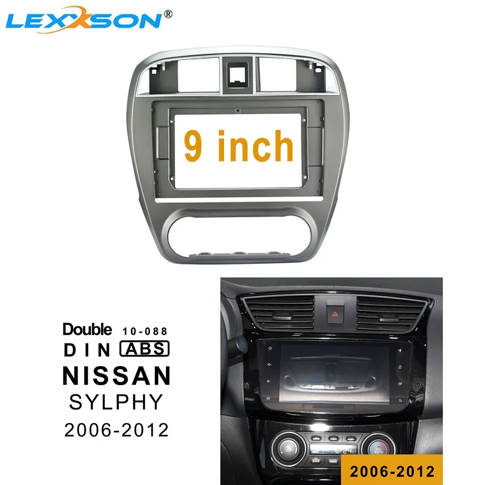 

10.1inch Car Fascia For Nissan Sylphy 2006-2012 Double Din Car DVD Fascias Frame Audio Fitting Adaptor Facia Panel Dash Trim Kit