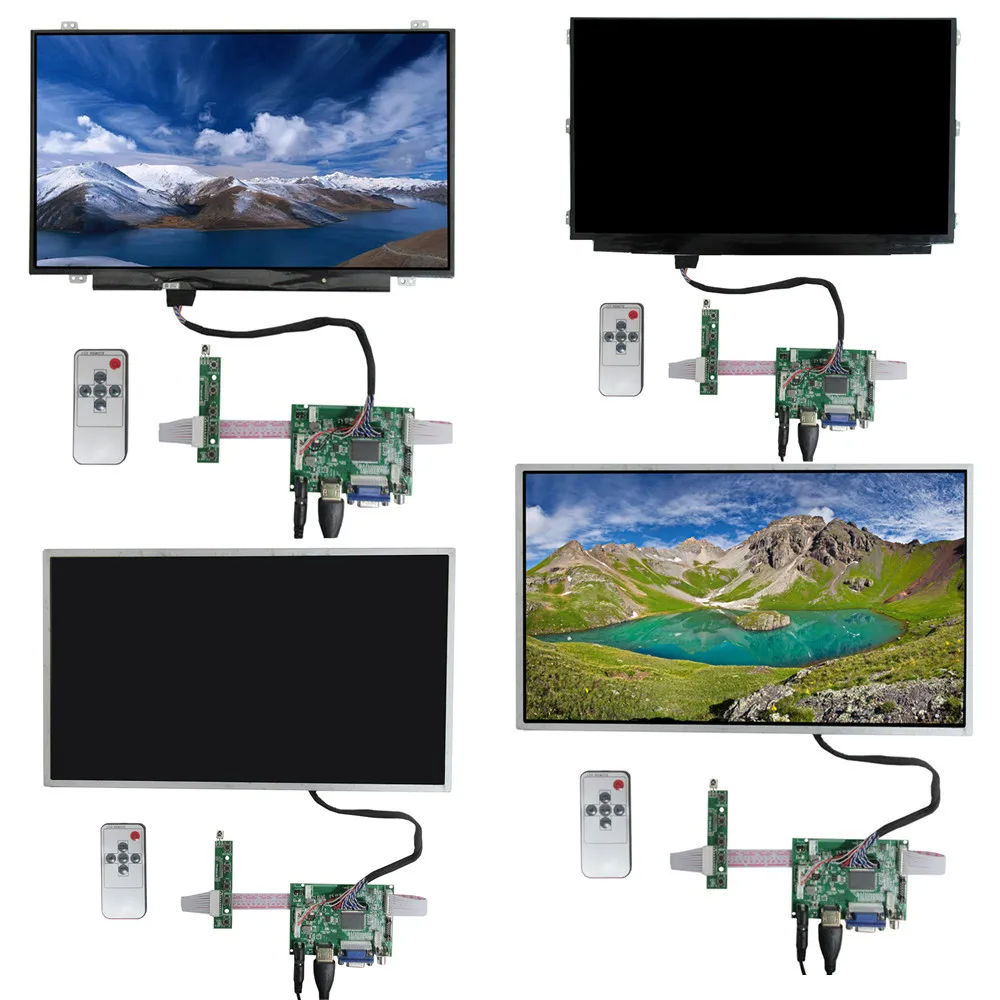 

13.3/14/15.6 inch 1600*900 LCD display AV/VGA/HDMI Inputs driver control board DIY portable monitor kit for Raspberry Pi PC