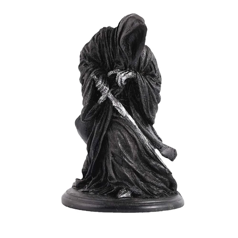 Holy Death Statue Standing Religious Decorative Figurine Grim Reaper Holding Scythe Statue Altar Halloween