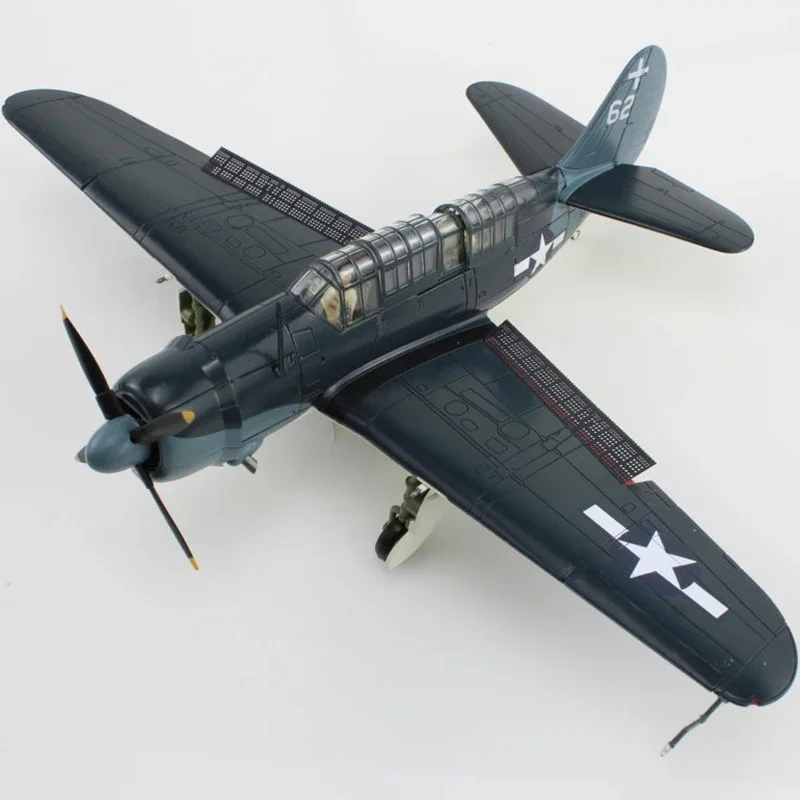 1:72 Scale HA2215 SB2C-4 Helldiver White 62,VB-18,USS Intrepid 1944 Fighter Model Diecast Alloy Classic Static Souvenir Toy Gift