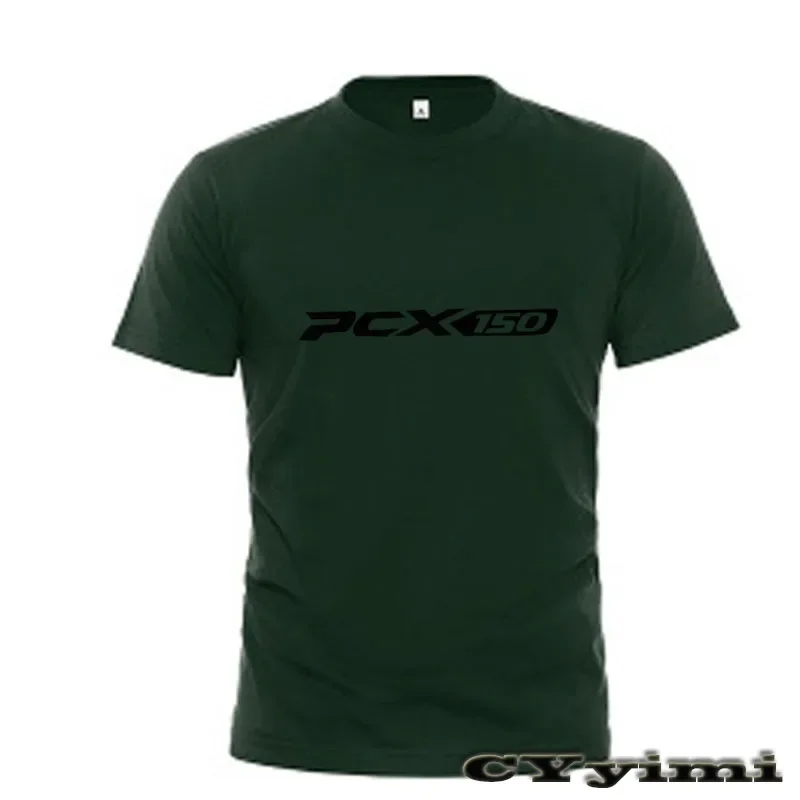 For PCX 150 PCX150 T Shirt Men New LOGO T-shirt 100% Cotton Summer Short Sleeve Round Neck Tees Male