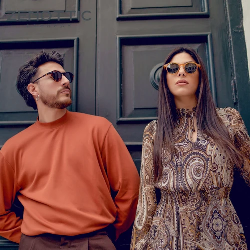 Imagen 2 del producto ZENOTTIC Retro redondo visión nocturna gafas de sol amarillas hombres mujeres gafas UV400 gafas de sol conductor gafas de conducción nocturna