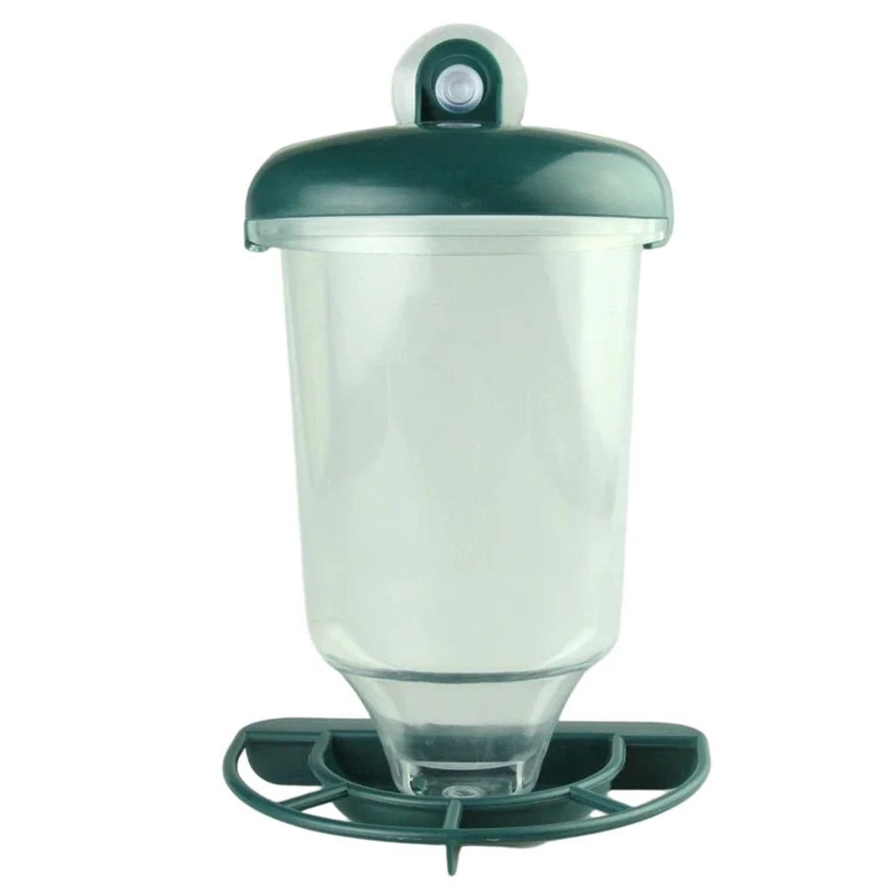 Window Mounted Acrylic Bird Feeder for Hummingbirds Offering Full Visibility and Secure Non-Invasive Installation