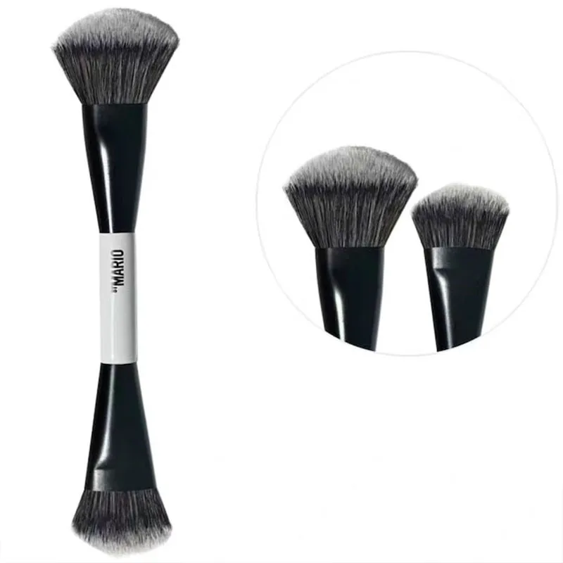 F4 2 in 1 Highlight Blush Makeup Brush Ambient Soft Glow Blush Brush Soft Fiber Hair Fashion Face Brush