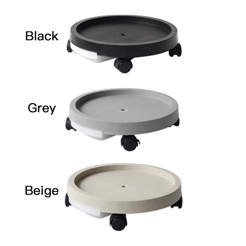 F9 Flower Pot Tray Indoor Universal Wheel Mobile Thickened Plastic Water Tray Gardening Tool With Brake Flower Pot Base