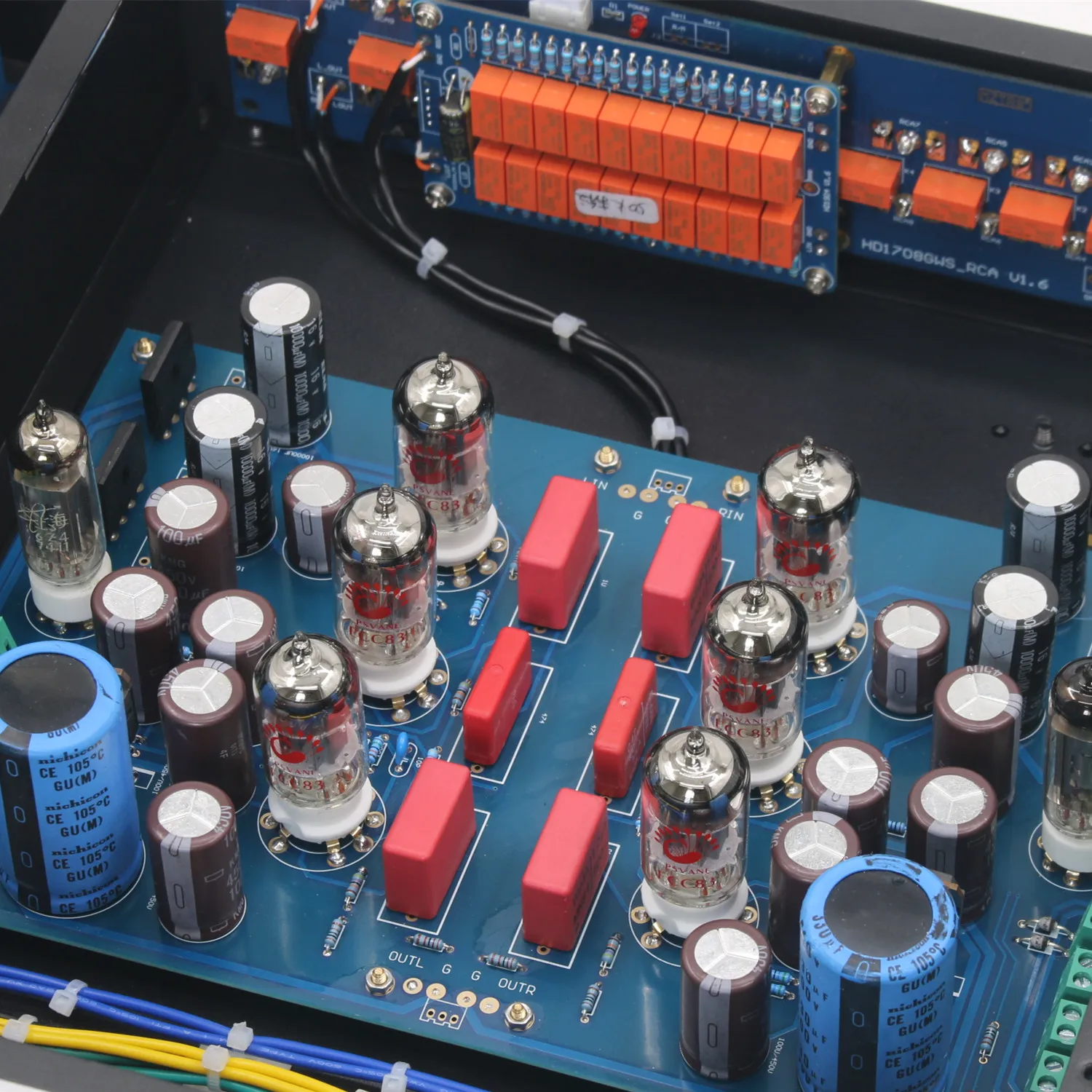 مرجع JADIS JP200 12AX7/ECC83 أنبوب المضخم HiFi الصوت المنزلي 4 في 2 خارج وحدة التحكم في مستوى الصوت عن بعد قبل أمبير