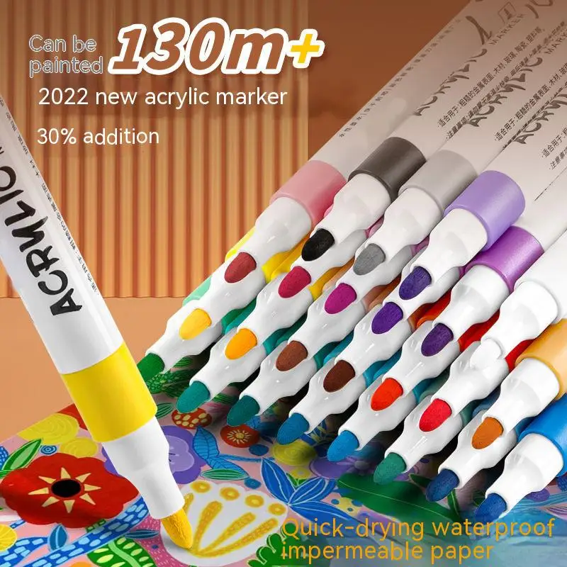 

CHEN LIN 12/24/36/48/60 Colors Propylene Marker Pen Can Graffiti Glass Ceramic Painting Water Color Marker Pen School Stationery