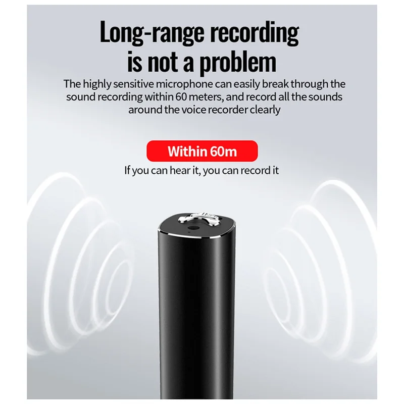 A37T-Q500 Voice Recorder AI Intelligent HD Noise Reduction Control Recording MP3 Conference Interview Record 4GB