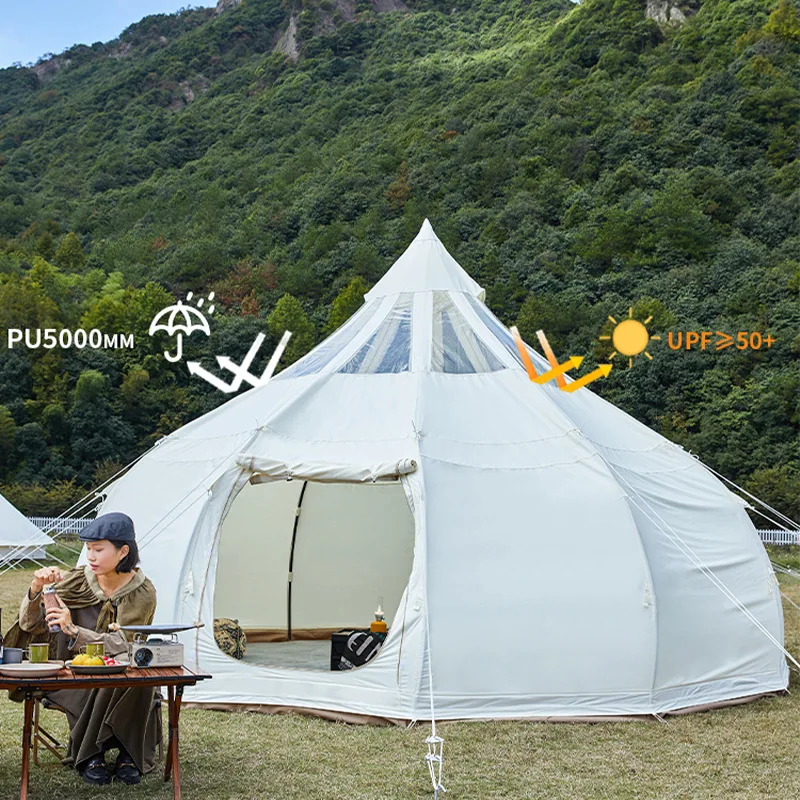 

Light luxury exquisite camping Internet celebrity outdoor water drop starry sky tent rainstorm windproof camping cotton four sea
