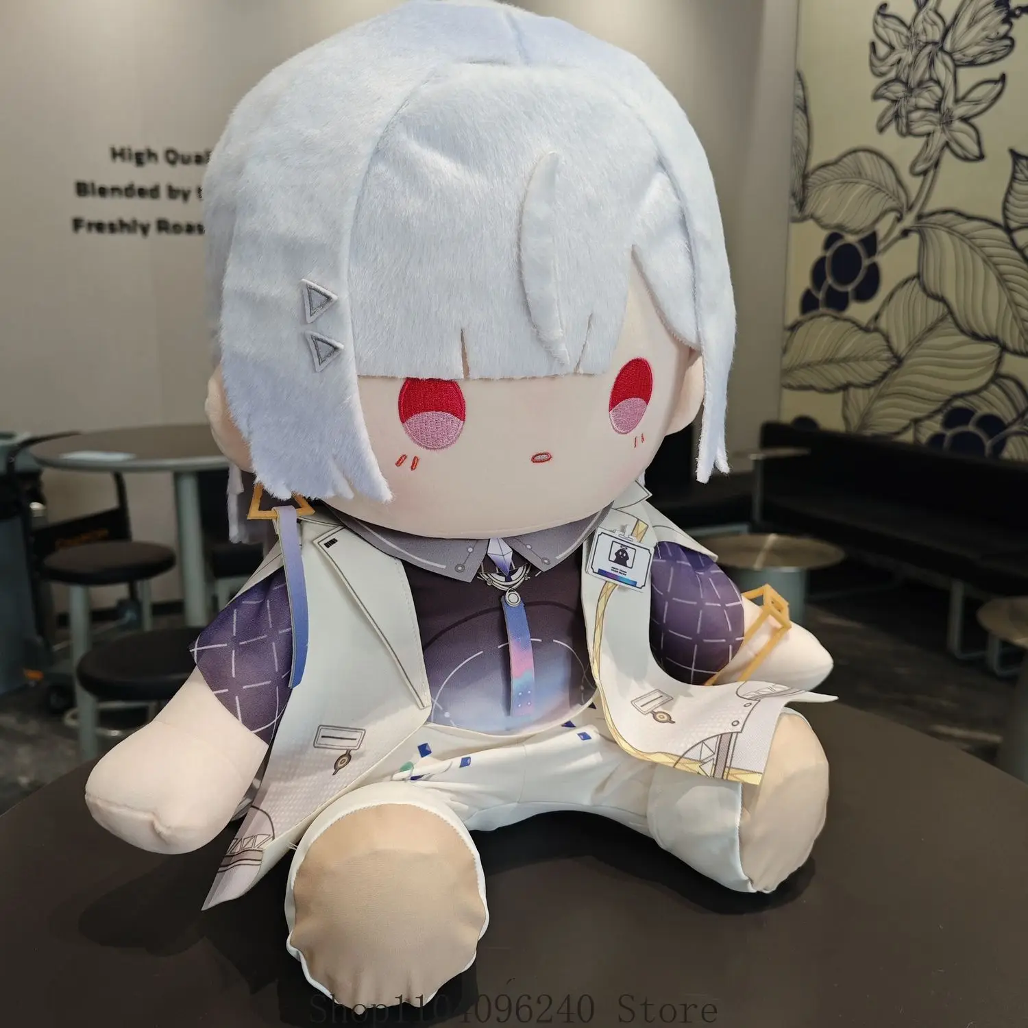 

Wuthering Waves Moning Anime Cosplay Cotton Sitting Posture Stuffed Body Dress Up Clothes Cotton Gift Xmas 40cm