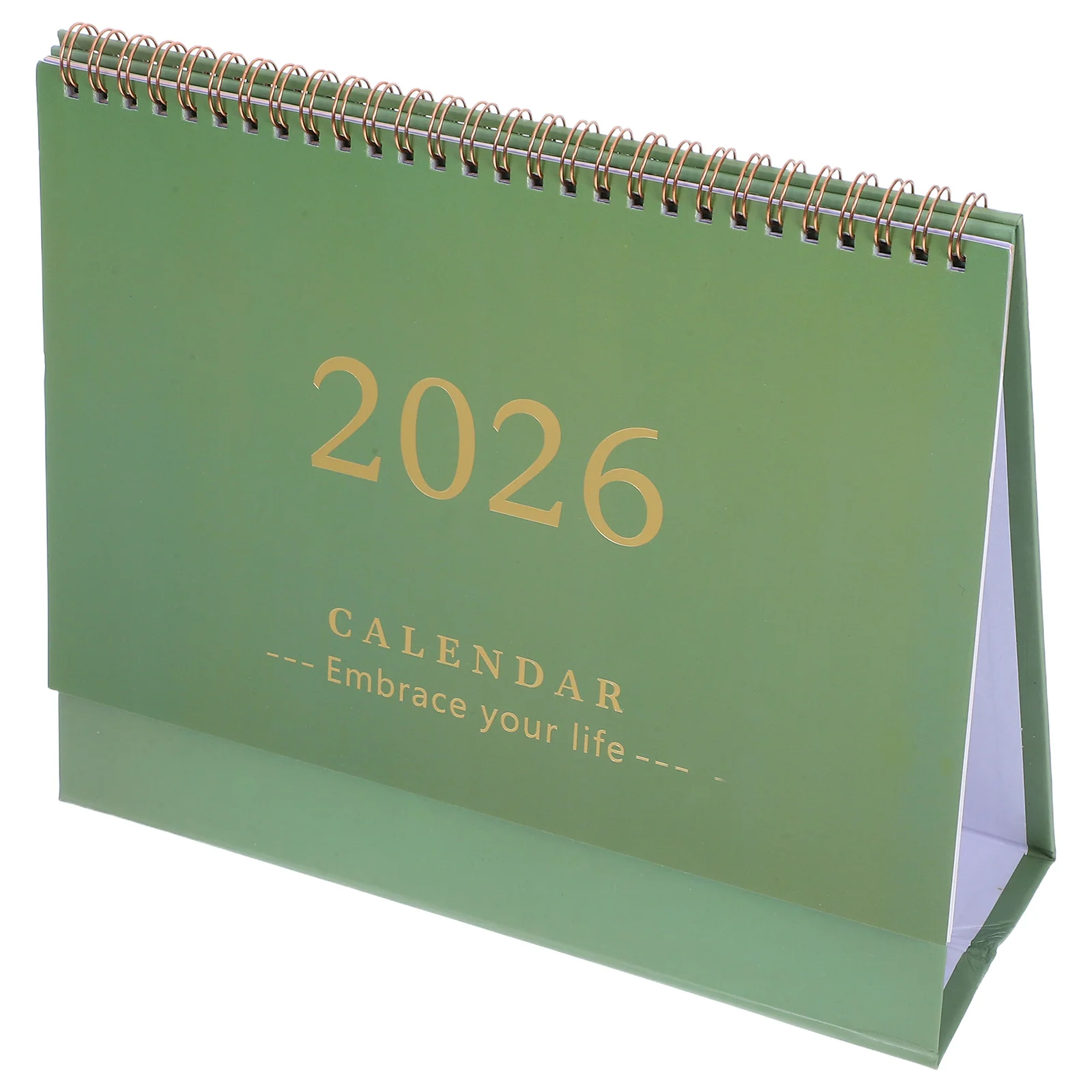 2026 أجندة مكتبية /رزنامة مكتبية الحد الأدنى الوقوف مخطط الأخضر ورقة سميكة منع الحبر نزيف تنوعا استخدام مخطط الجدول الزمني اليومي