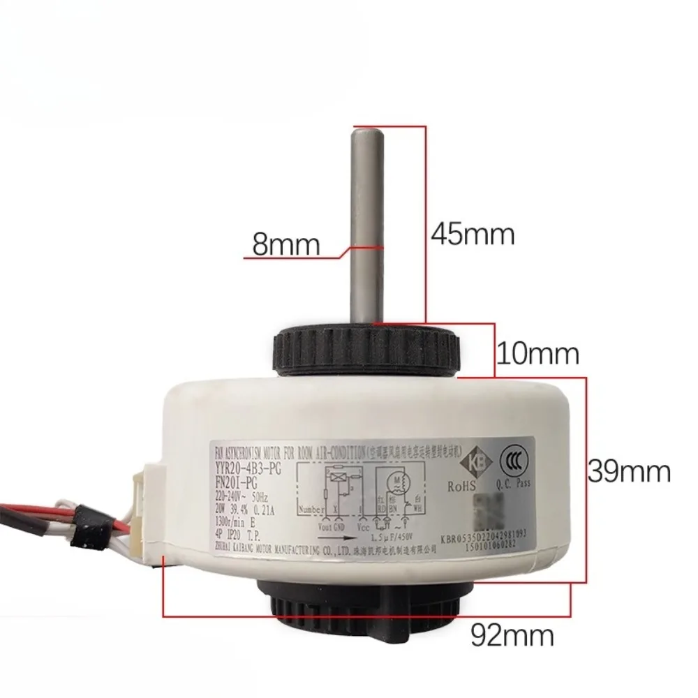 New For Gree Air Conditioner Indoor Uunit Fan Motor FN20I-PG YYR20-4B3-PG 150101060282 Conditioning Parts