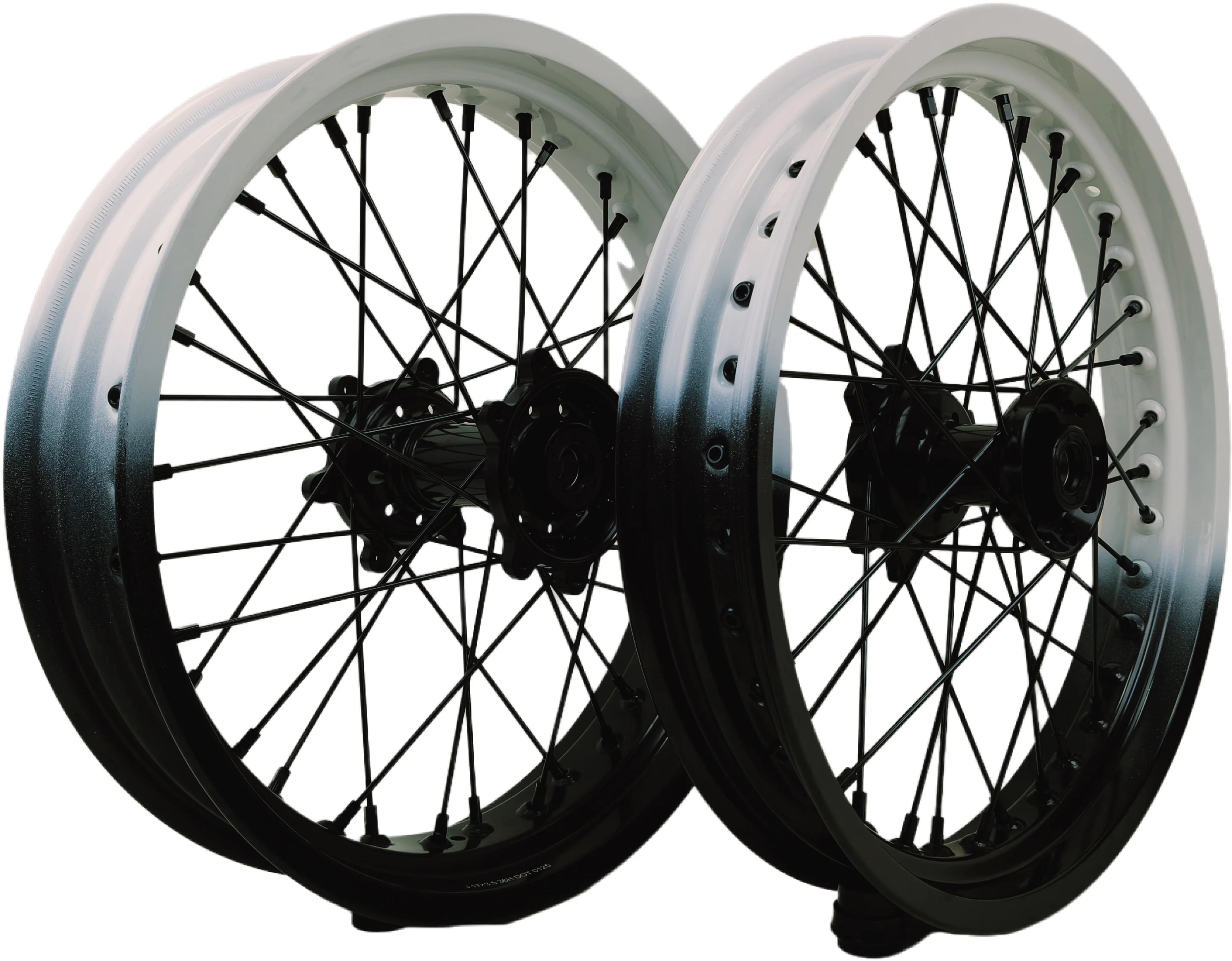 

Hot selling:New Style Fit UltrBee Wheel Set White nd Blck Two-Color Spliced Rims Super Motorcycle Wheels