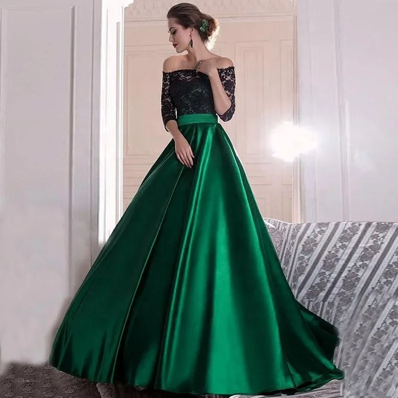 China Wholesale Elegant Formal Women Green Long Prom Evening Dresses