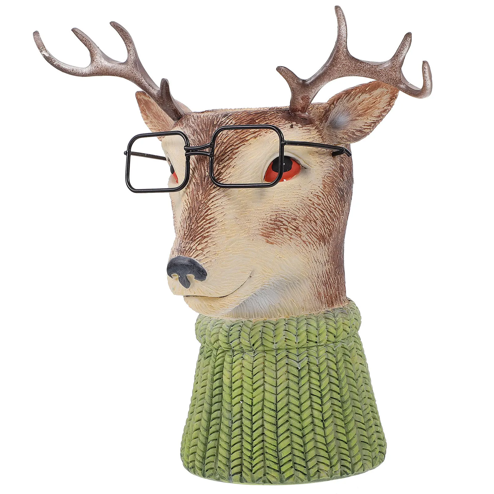 

1Pcs Resin Deer Head Flower Pot Creative Succulent Planter Decorative Garden Bonsai Container for Home Gardening