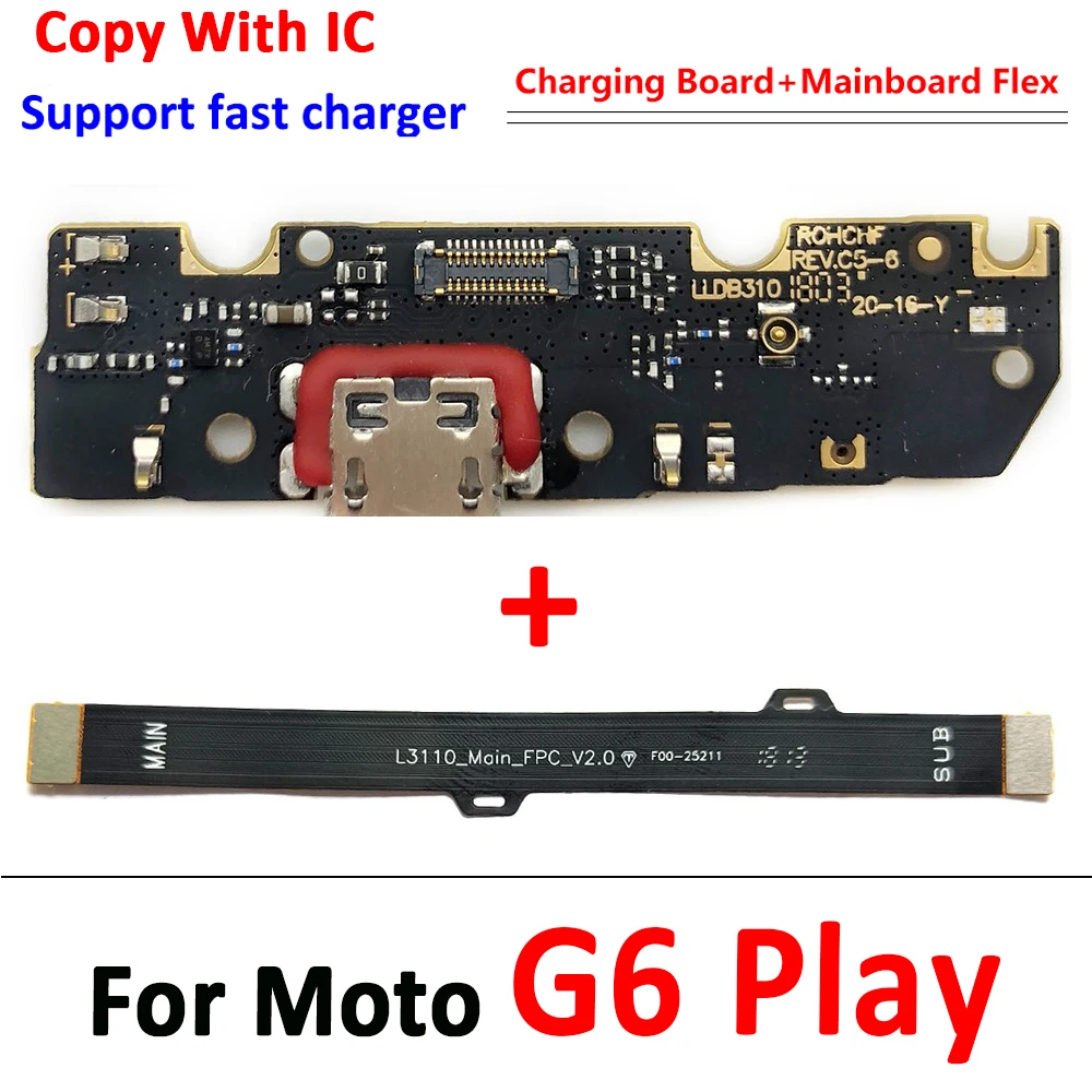 NEW USB Charging Dock Main Board Motherboard Connector Flex Cable For Motorola Moto G4 Play G5 G7 Plus G8 Power G6 G9 Play image 2