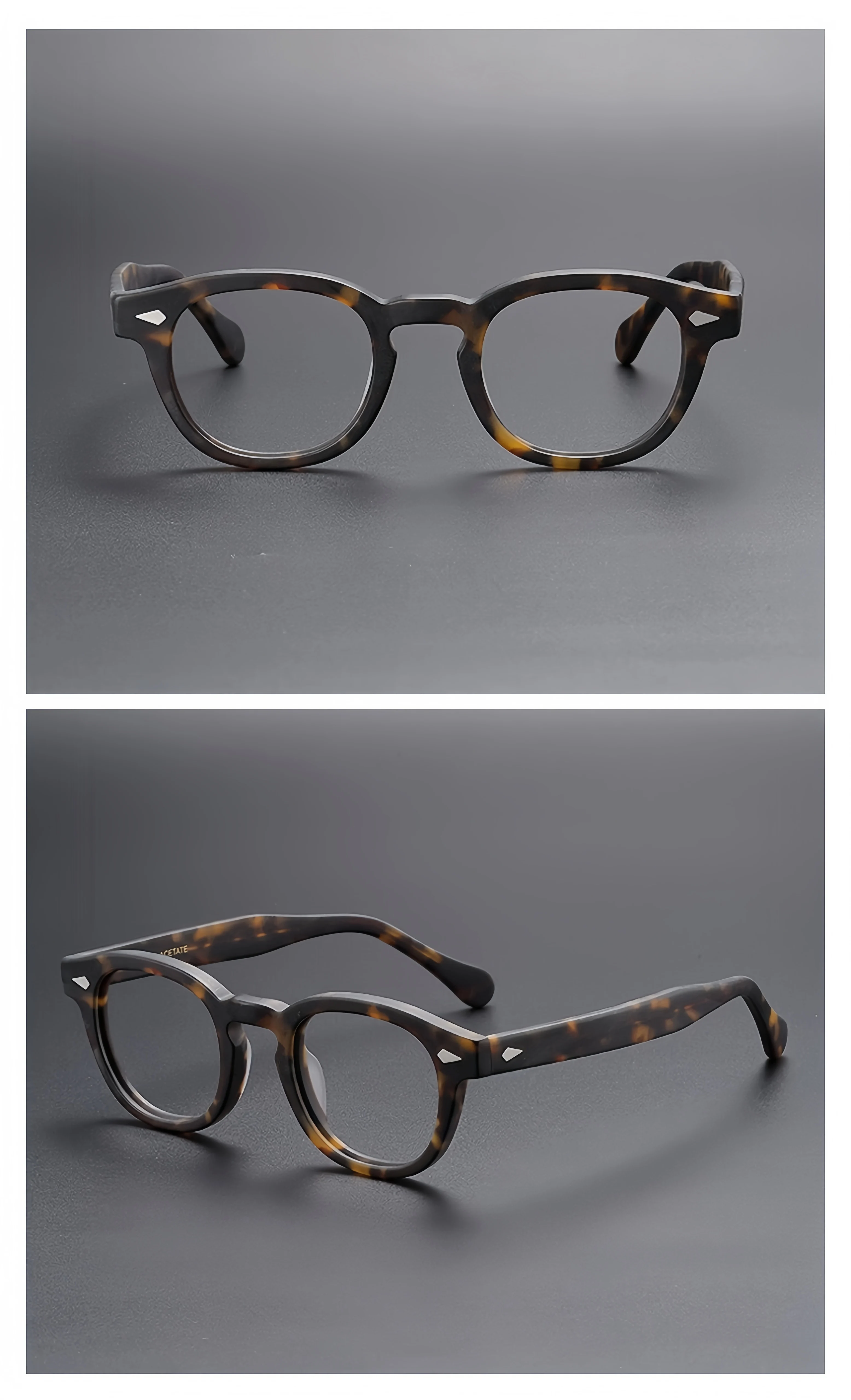 MOSCOT Style LEMTOSH Glasses Luxury Classic Tortoise Black Round Vintage Acetate Frame Unisex Celebrity Inspired Eyewear