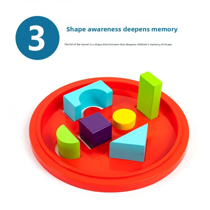 Blocs de construction à grosses particules colorées, jouets en bois pour enfants, éducation précoce et illumination cognitive, 40 à 100 pièces