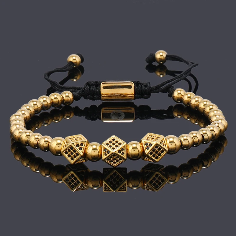 Luxury Men's Bracelets,women's Stainless Steel Bead Bracelets, Couple Gifts, Personalized Fashionable Men's and Women's Bracelet