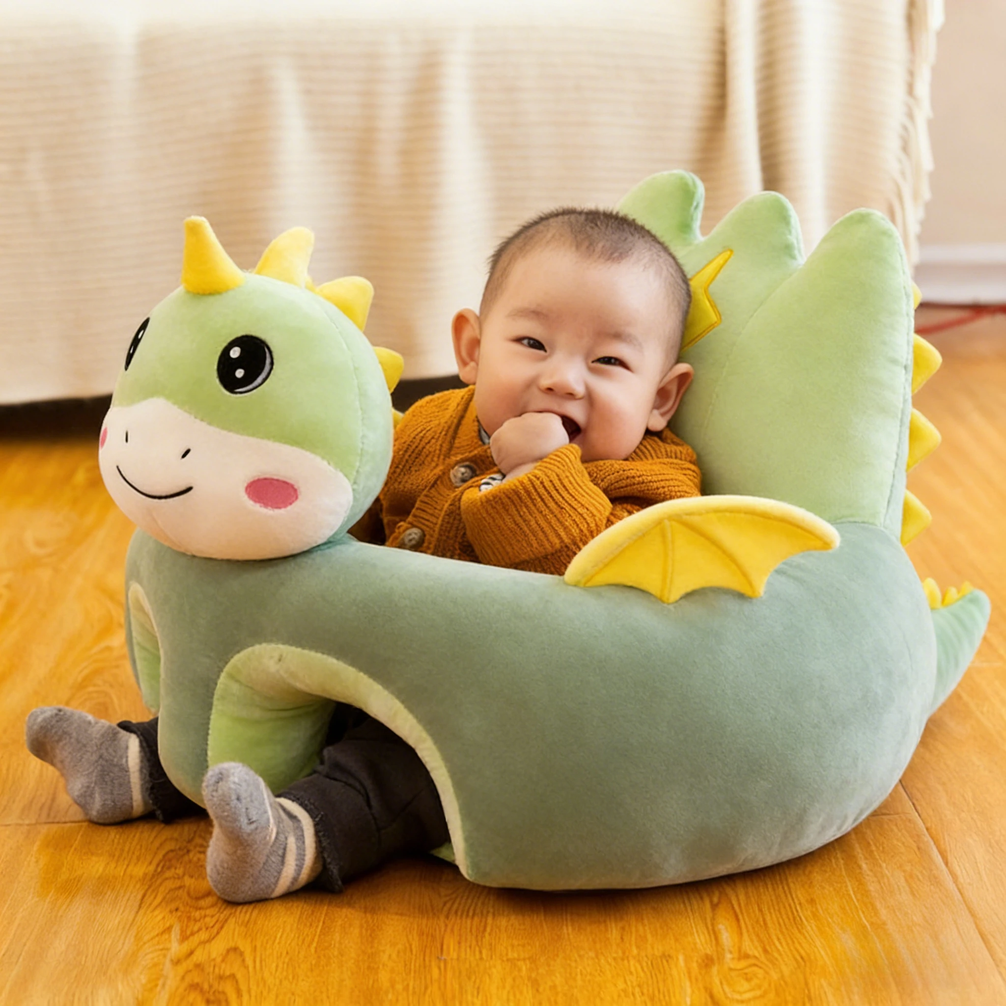 

Мультяшное хлопковое плюшевое детское сиденье, чехол для дивана, стул для малышей с изображением динозавра, мягкая подушка для отдыха, диван, детская мебель