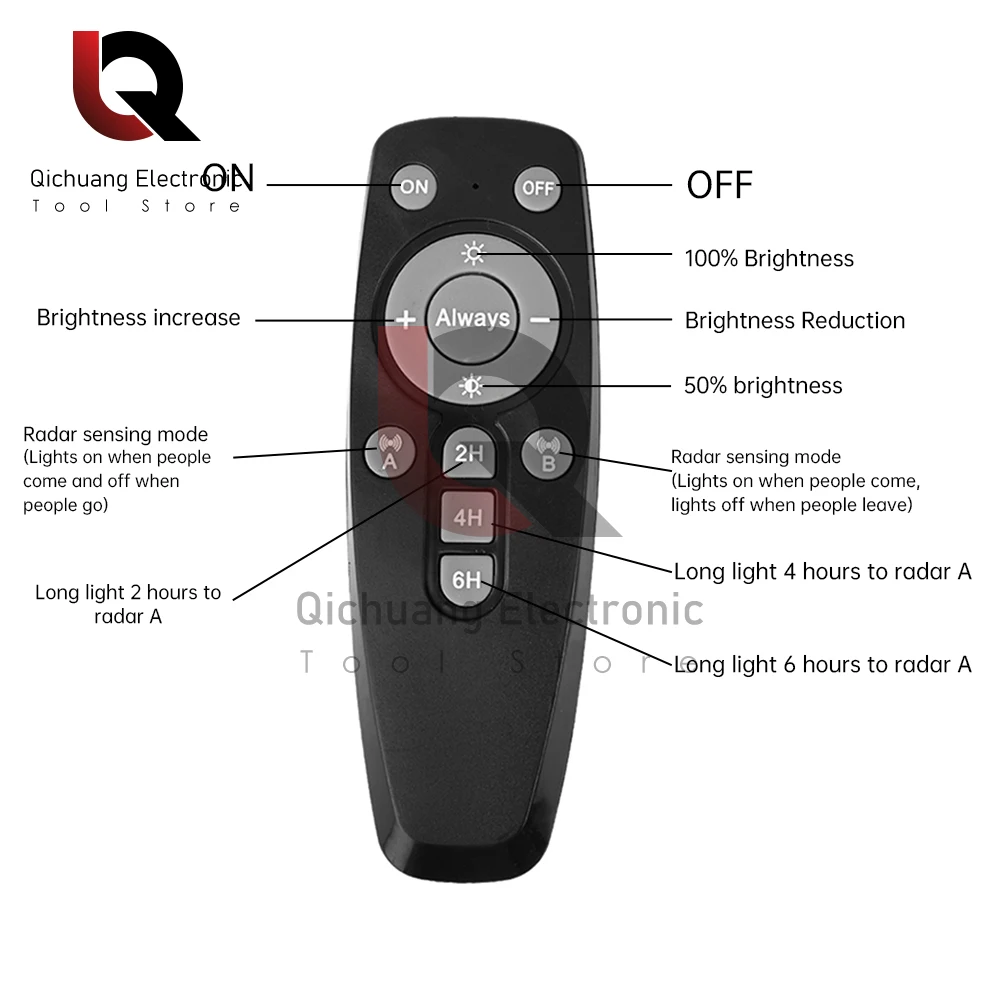 Corpo Humano Sensing Solar Light Circuit Board, indução Solar Street Lamp Driver Board, Radar Light Controlado, 3.2V3.7V, 40W