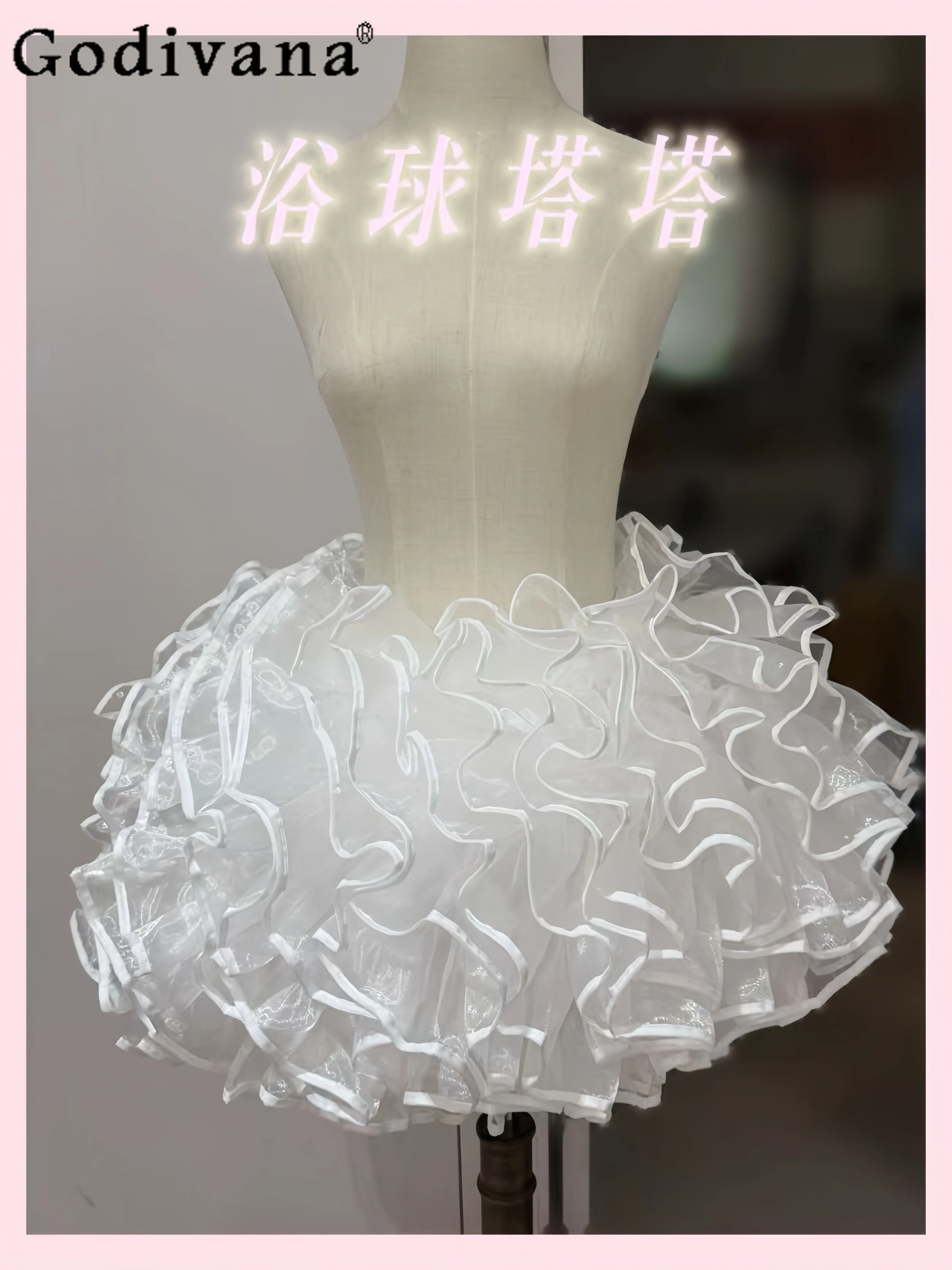 

Original Lolita Tutu Crinoline Japanese Style Sweet Girls Kawaii Lo Petticoat Women's Elastic Waist Underskirt Mini Skirts 2026