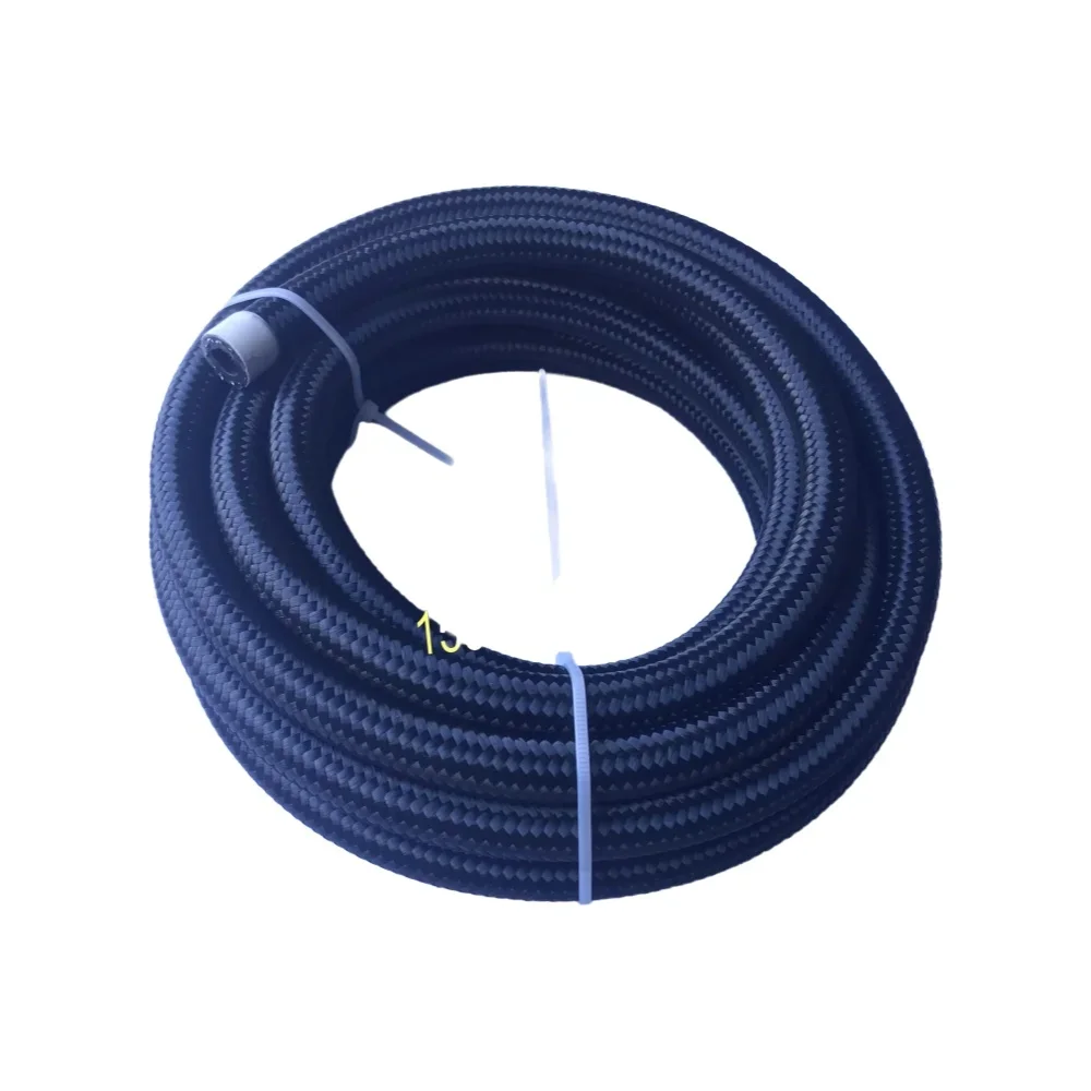 Reliable car accessories multi-function  black nylon braided AN8 nbr rubber tube oil cooler hose line 5M