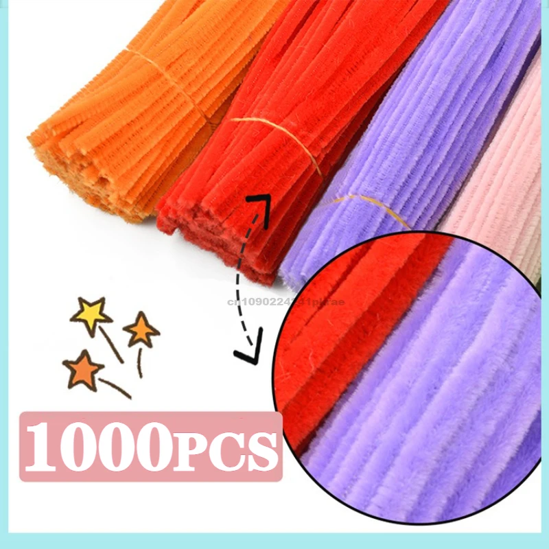 

DIY Plush Stem Chenille Wire Pipe Creative Wires Cleaners Colorful Chenille Stems Wired Twist Stick Hair Strip Kid Handmade