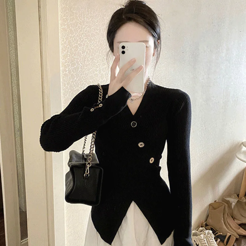 

Свитера Джемперы Пуловеры для женщин Подростковый вязаный цветок Легкие многослойные повседневные BF Y2K Стильные современные поездки на работу Осень Модные теплые