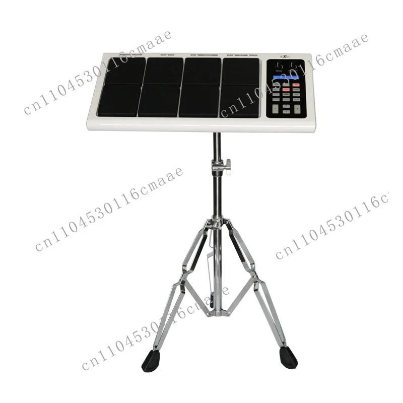 HDP-2 Color Blanco, Incluye Soporte Metálico, 8 Almohadillas, Instrumento de Percusión Profesional Octapad