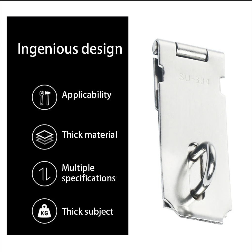 Padlock Hasp Door Window Cupboard Locker Drawer Lock Plate Home Hotel Outdoor Safety Latch Hardware Accessories 5 Inch