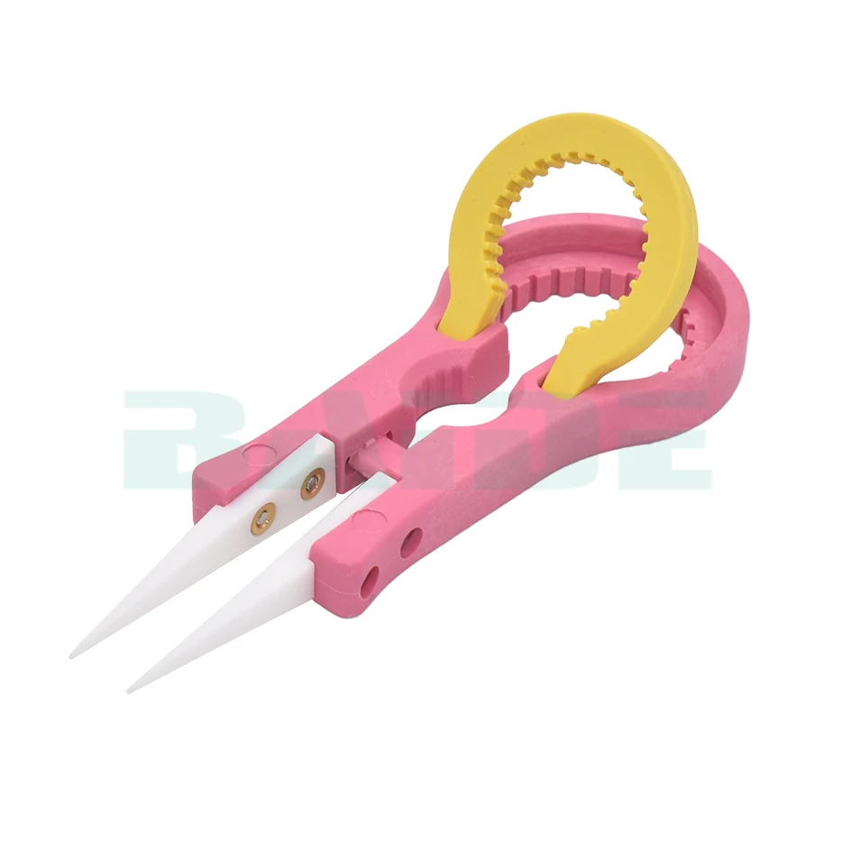 Wholesale Coil Father Vaper Twizer Wrapping Coiler Wire Spanner Tool Insulated Ceramic Tweezers for DIY RDA RBA TANK 100pcs/lot