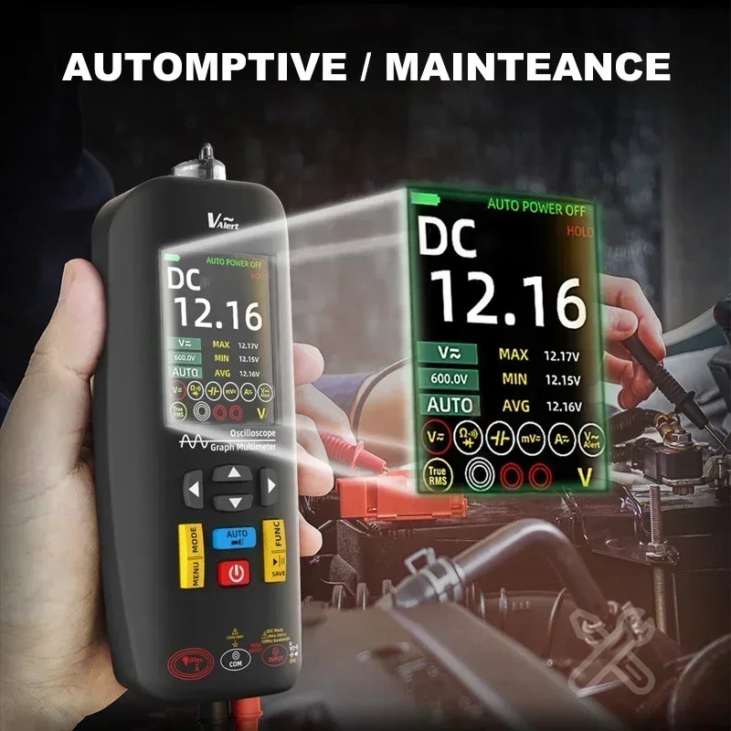 High Precision BSIDE O1X Digital Oscilloscope 48MSa/s 10Mhz Auto Range Combined with True RMS Digital Multimeter for PC Waveform