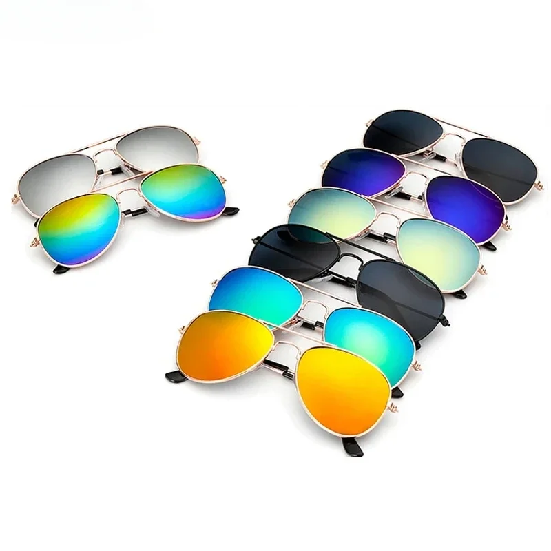 New Kids Sunglasses Fashion Colorful Boys Girls Reflective Sunglasses Kids Baby UV400 Outdoor High Definition Eyewear