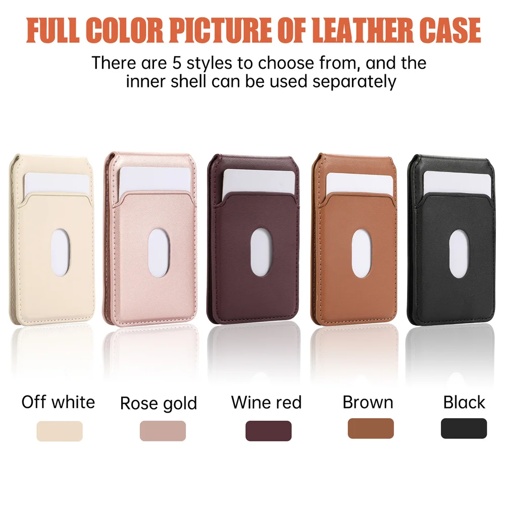 For iPhone 16 15 14 13 12 Pro Max Magnetic Leather Card Holder Wallet for Apple Magsafe Phone Bag Cover with MagSafe Magnet