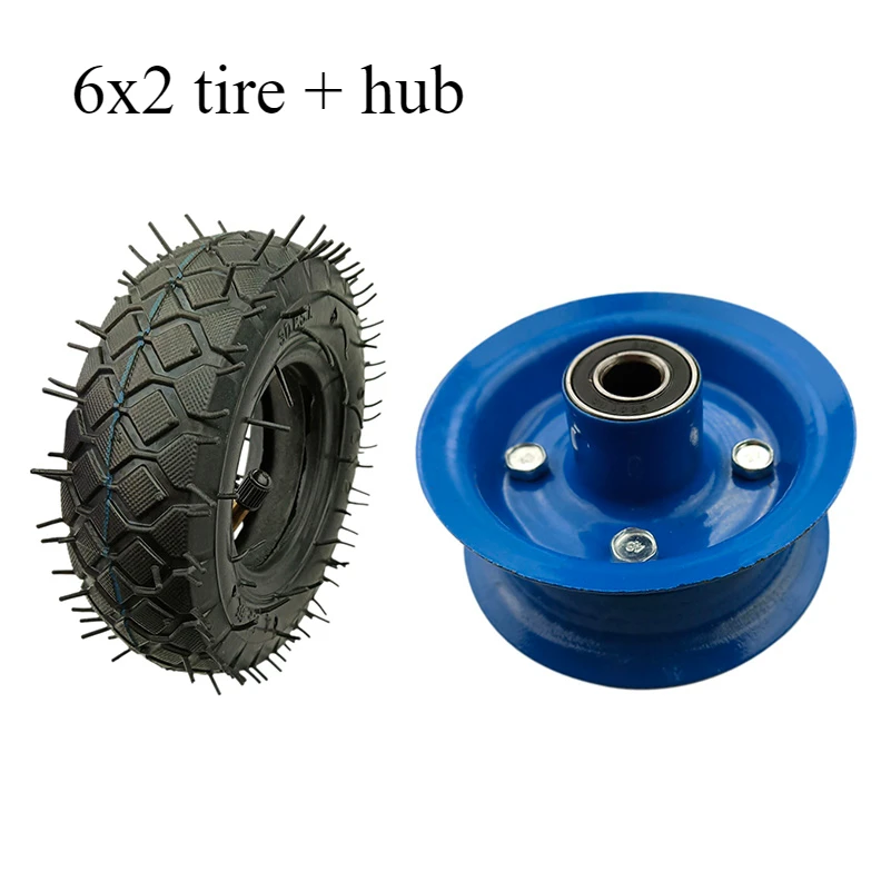 

Good quality 6x2 tire tyre rim 6 inch 15cm pneumatic wheel pump trolley cart roller caster 6*2