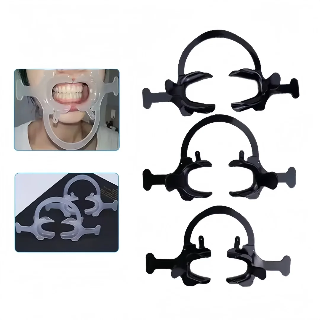 

Dental C-Type Cheek Retractor with Handle Intraoral Mouth Opener Plastic Mouth Gag Expander Oral Cavity Retractor for Dentistry