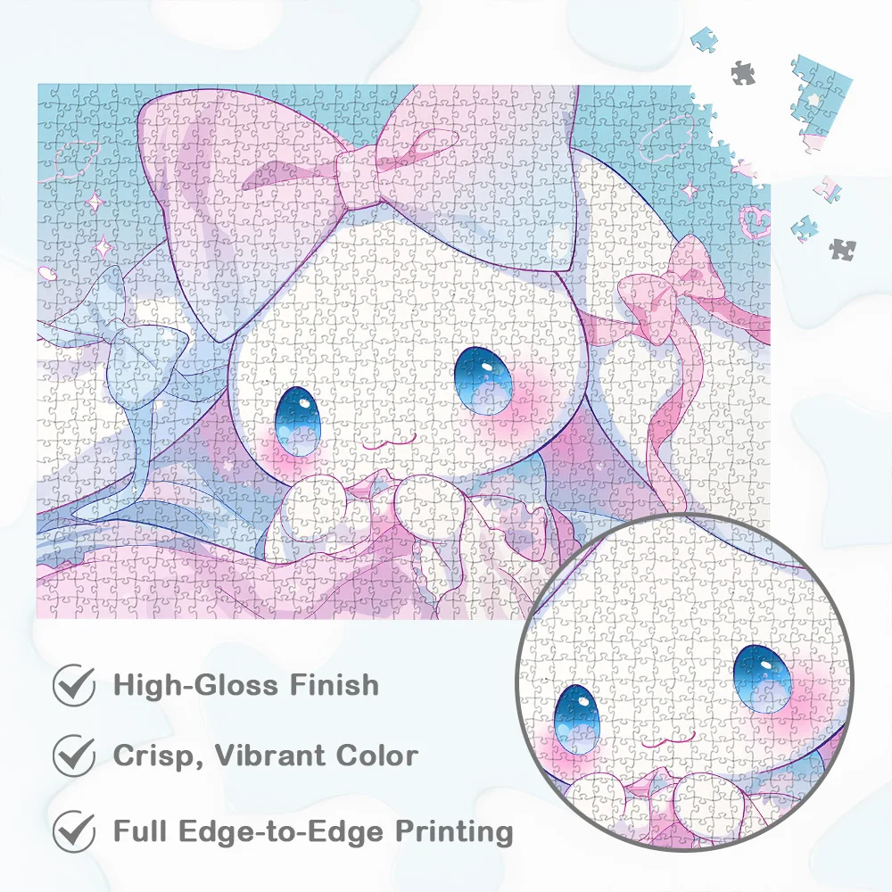 귀여운 Cinnamoroll DIY 퍼즐 클래식 Sanrio 캐릭터 직소 퍼즐 여러 크기 대형 퍼즐 보드 게임 몬테소리 어린이 장난감