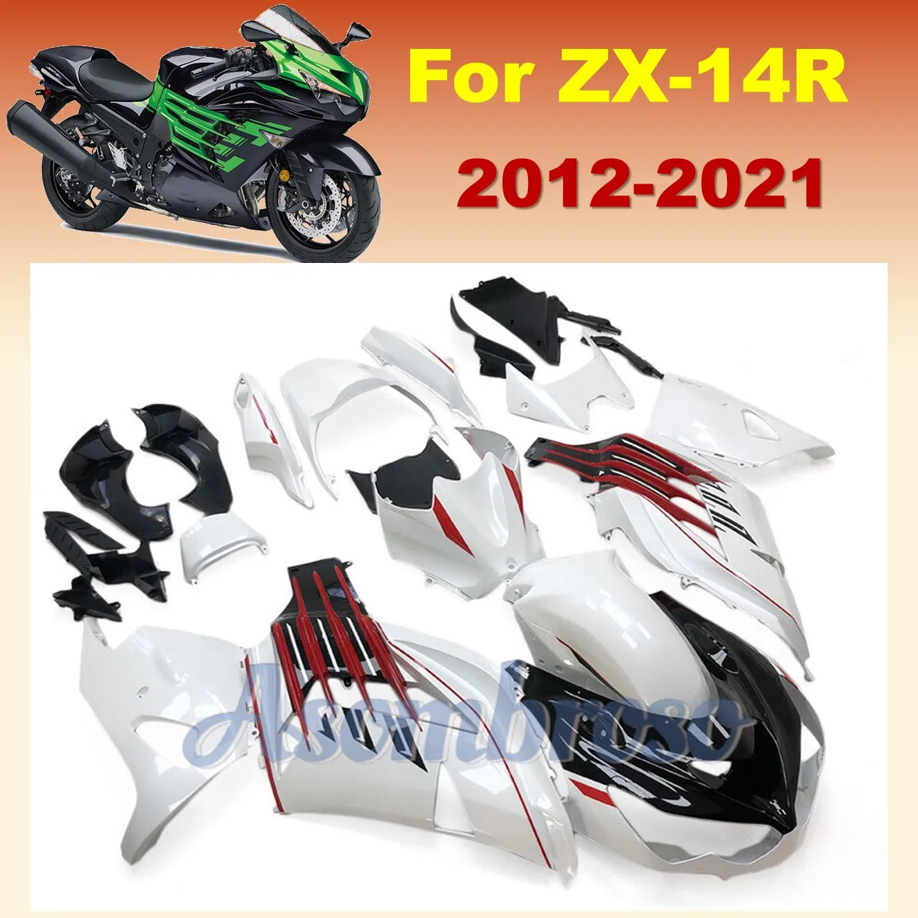 For Ninja Zx14r 2012-2021 ZZR 1400 2013 2016 2015 Zx14 Zx-14r 2018 2019 2017 2020 Motorcycle  Revamp Bodyframe Fairing kit ZXMT