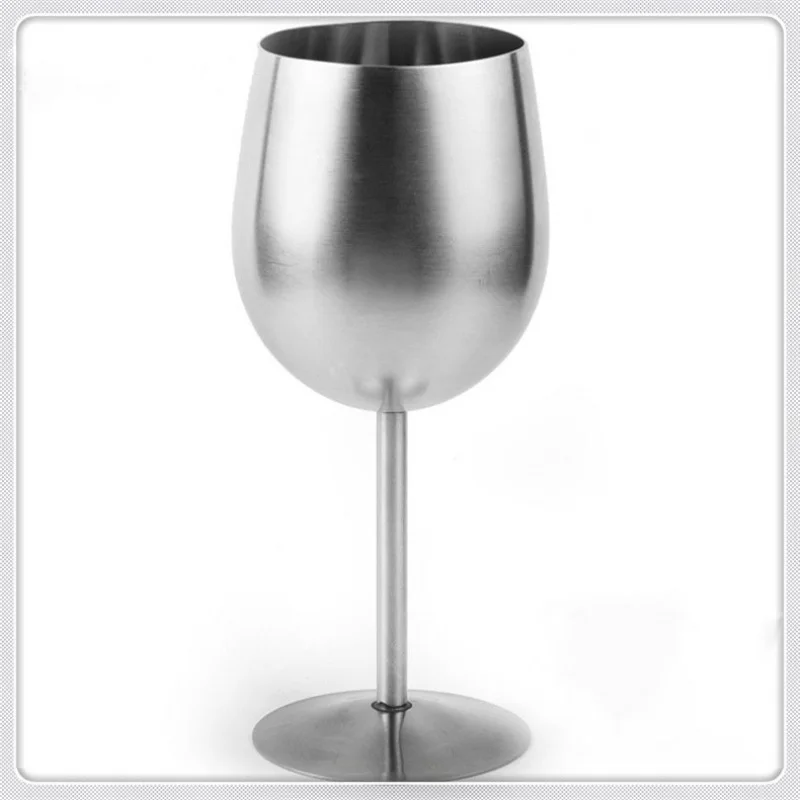 

Spot Goods 304Stainless Steel Sanding Red Wine Glass High Leg Champagne Cup Red Wine Cup Creative Household Wine