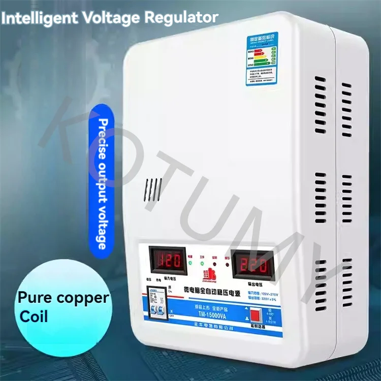 220V Voltage Stabilizer Automatic Household High-power 15/20kw Pure Copper Low-voltage Air Conditioner Special Voltage Regulator